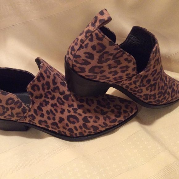 Artisan by Zigi NWT Suede Leather Leopard Ankle-boots Size 6M - Picture 6 of 8
